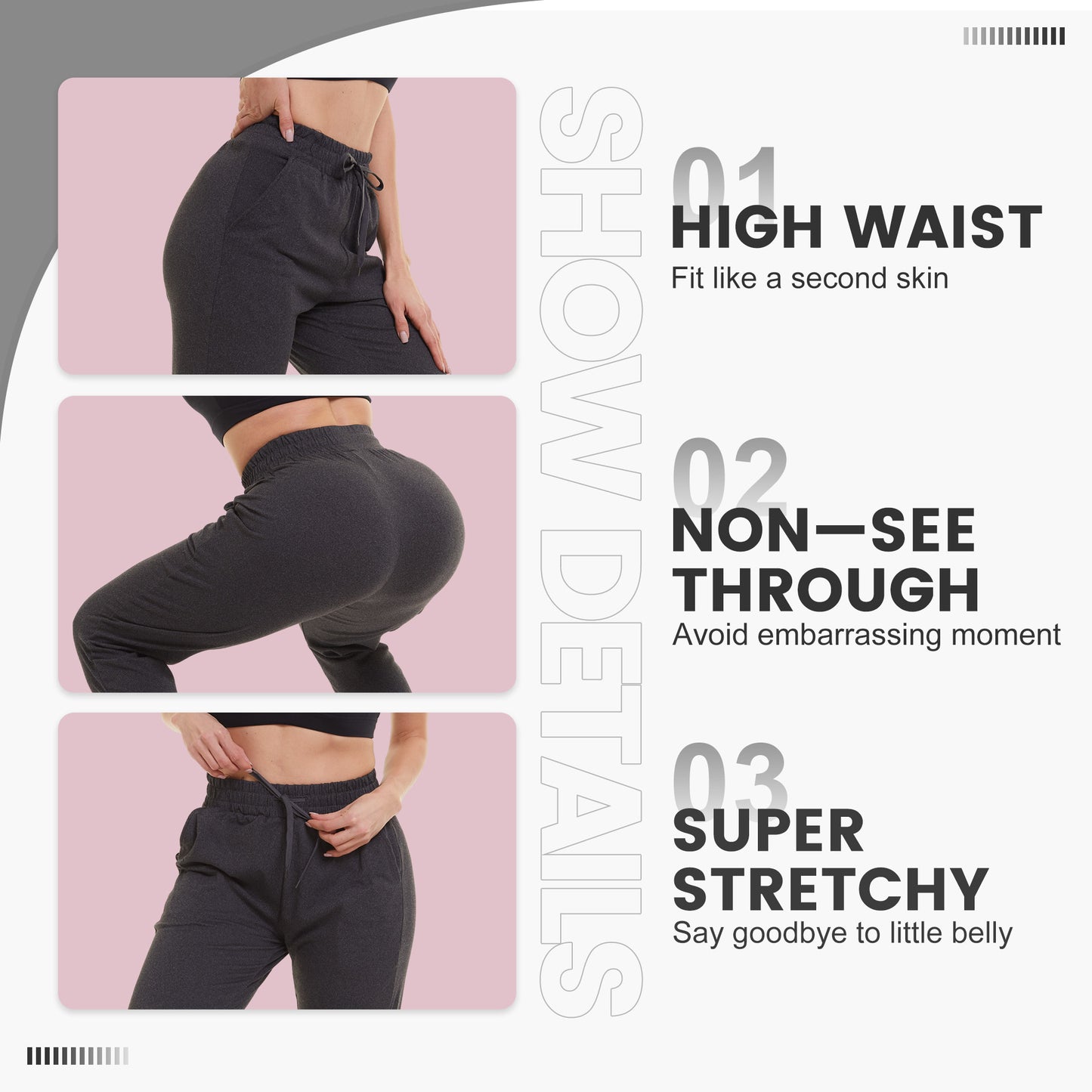 Viconow Joggers Sweatpants with Pockets  for Women