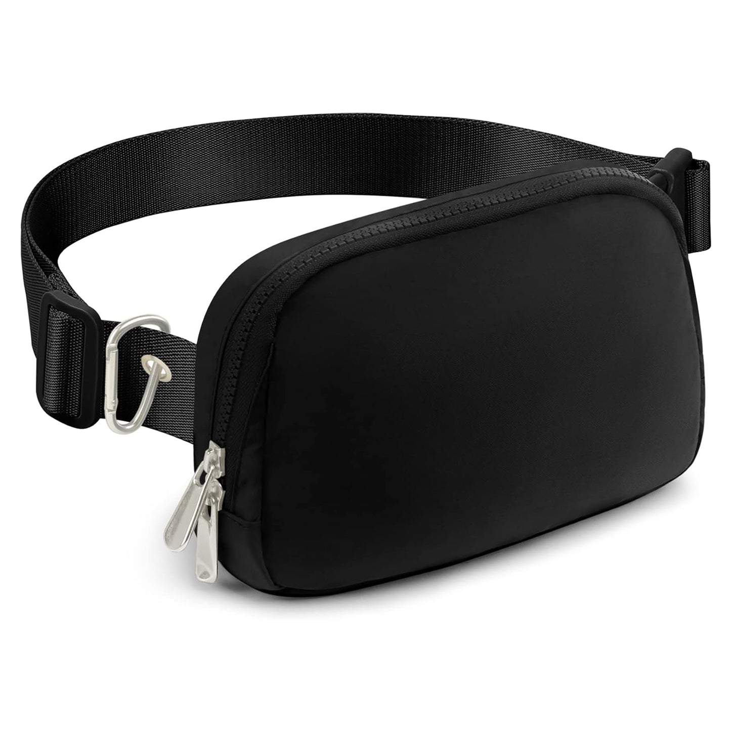 Viconow Fanny Packs for Women Men RFID, Black Waterproof Crossbody Belt Bag with Adjustable Strap Waist Pack for Running Travelling Hiking