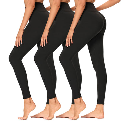 Viconow 3 Pack Black High Waisted Leggings for Women