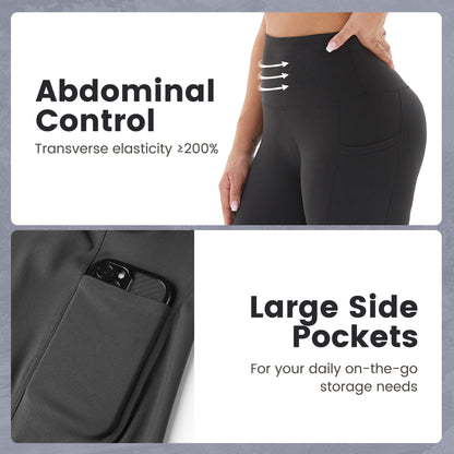 Viconow Tummy Control Workout Shorts for Women with Pockets - High Waist Bike Shorts for Gym Workout Athletic Running Yoga