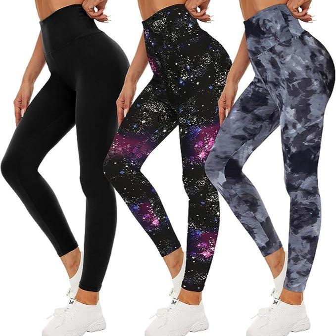 Viconow 3 Pack Black High Waisted Leggings for Women