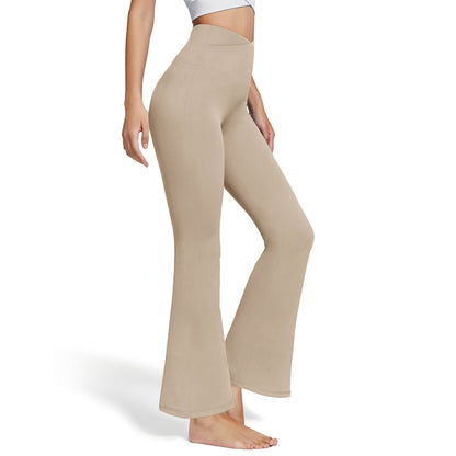 Viconow Flare Leggings with Pockets for Women