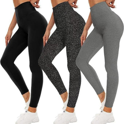 Viconow 3 Pack Black High Waisted Leggings for Women