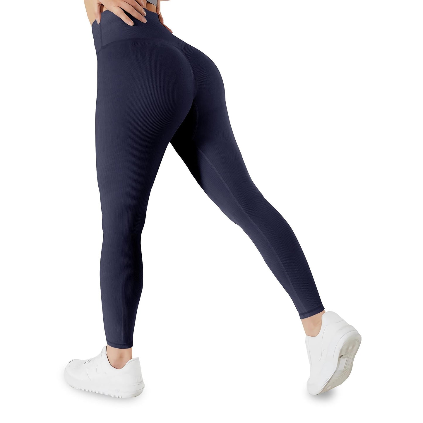 Viconow Women Butt Lifting Ribbed Seamless  Yoga Pants